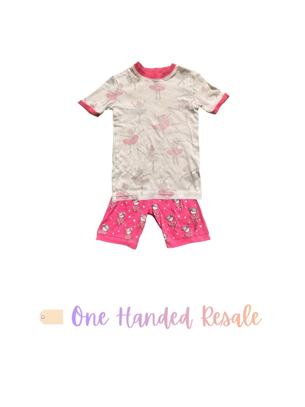🥰 Joyond Girls Pink Ballerina Pajama Set Soft Short Sleeve Top & Shorts 3T (3Y)